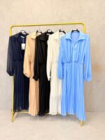 Robe Longue Plissée En Voile Fluide Grande Taille – Image 3