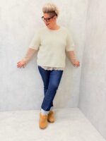 Top En Dentelle Florale Manches Longues – Grande Taille