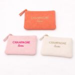 Pochette Velours Côtelé “Champagne Lover” Brodée