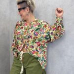 Blouse Fluide Grande Taille À Imprimé Floral Multicolore & Col Noué