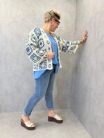 Veste En Crochet Brodé À Motifs Graphiques – Image 5