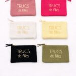 Pochette Toile “Trucs De Filles” Lettrage Doré