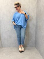 Blouse Fluide Grande Taille À Col V – Coupe Ample & Coloris Rose Poudré – Image 5