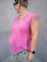 Blouse Grande Taille Fluide À Encolure Dentelle – Image 5