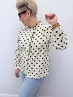 Chemise Grande Taille Pois Marine & Blanc – Esprit Chic Parisien – Image 2