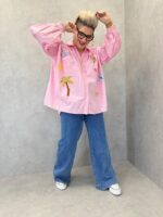 Chemise Vichy Oversize Brodée Florale Esprit Bohème Chic – Image 6