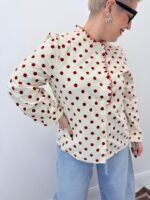 Chemise Grande Taille Pois Marine & Blanc – Esprit Chic Parisien – Image 5