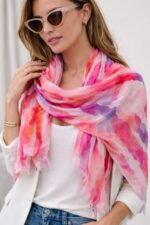 Foulard Tie And Dye En Viscose Légère