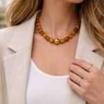 Collier Pierres Naturelles Esprit Chic Doré