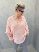 Pull Maille Aérée Col V Manches Chauve-Souris – Grande Taille – Image 5