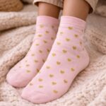 Chaussettes Motif Cœurs Dorés