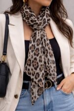 Foulard Léopard Fluide Intemporel