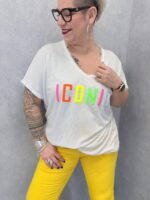 T-Shirt Grande Taille Iconic Col V Coupe Fluide – Image 4