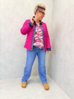 Veste matelassée bicolore esprit denim – Élégance casual & confort absolu – Image 5