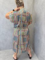 Robe Midi Grande Taille À Imprimé Graphique Ethnique & Taille Ajustable – Image 4
