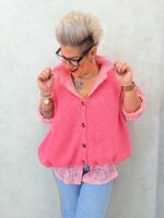 Gilet Maille Douce Col V Manches Courtes – Grande Taille – Image 6