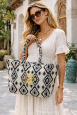 Sac Cabas Œil Brodé Esprit Bohème Chic