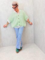 Gilet Maille Douce Col V Manches Courtes – Grande Taille – Image 7