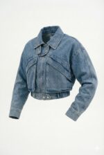 Veste Bomber Denim Structurée – Image 3