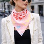 Foulard Triangle En Coton Imprimé