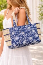 Sac Cabas Fleuri Avec Détails Dentelle
