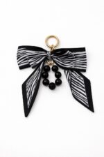 Porte-Clés Bijou Nœud Imprimé Et Perles Décoratives – Image 3