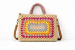 Sac Paille Coloré Crochet Esprit Bohème – Image 3