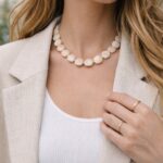 Collier Pierres Plates Marbrées Esprit Nature Chic