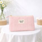 Mini Pochette Rayée Mon Petit Bazar En Toile Coton