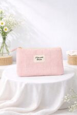 Mini Pochette Rayée Mon Petit Bazar En Toile Coton