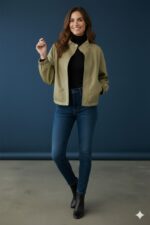 Veste Simili Cuir Col Entonnoir – Image 3