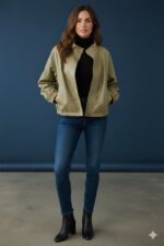 Veste Simili Cuir Col Entonnoir – Image 2