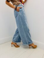 Jean Boutonnage Décalé Coupe Large