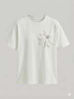 T-Shirt Oversize Fleur En Relief – Image 5