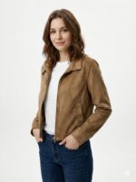 Veste Esprit Suédé À Col Montant – Image 2