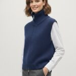 Gilet Zippé Style Camionneur En Maille Douce