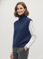 Gilet Zippé Style Camionneur En Maille Douce