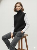 Gilet Zippé Style Camionneur En Maille Douce – Image 5