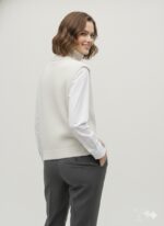 Gilet Zippé Style Camionneur En Maille Douce – Image 4