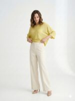 Top Lurex Fluide À Manches Amples