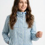 Veste Déperlante À Motif Carreaux Esprit Casual Chic