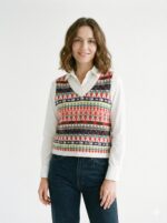 Pull Sans Manches Jacquard Graphique Esprit Love – Image 2
