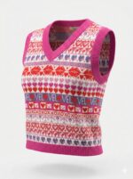 Pull Sans Manches Jacquard Graphique Esprit Love – Image 4
