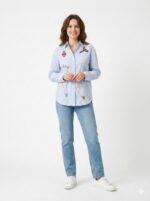 Chemise Rayée Brodée En Coton – Image 2