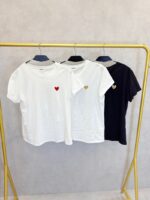 T-Shirt Coton À Cœur Brodé – Intemporel Chic Grande Taille – Image 3