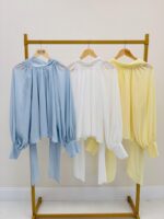 Blouse Évasée En Tissu Léger À Manches Bouffantes – Image 2