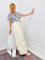 Pantalon Coupe Barrel Taille Haute Esprit Moderne Chic