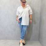 Chemise Oversize Grande Taille En Coton Blanc À Broderie “Amour” Dos