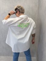 Chemise Oversize Grande Taille En Coton Blanc À Broderie “Amour” Dos – Image 5