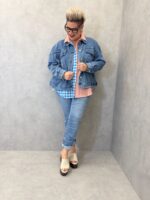 Veste En Jean Stretch Coupe Confort – Denim Bleu Délavé